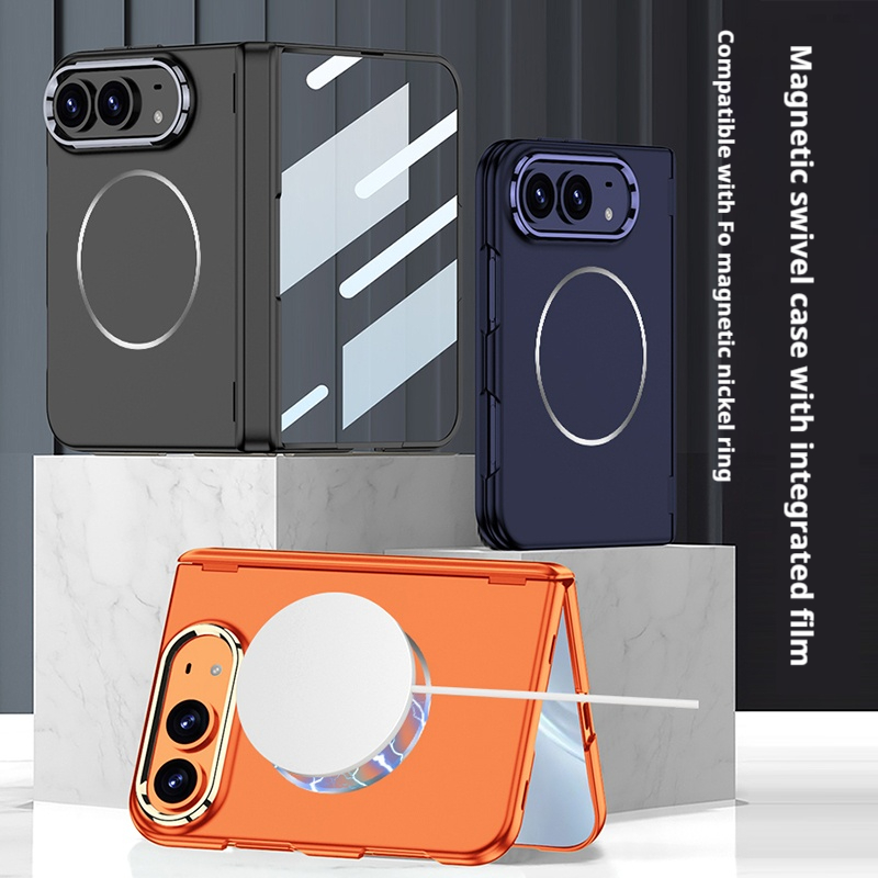 Screen Protectors - Folding Hinge Protective Magnetic Phone Case,
