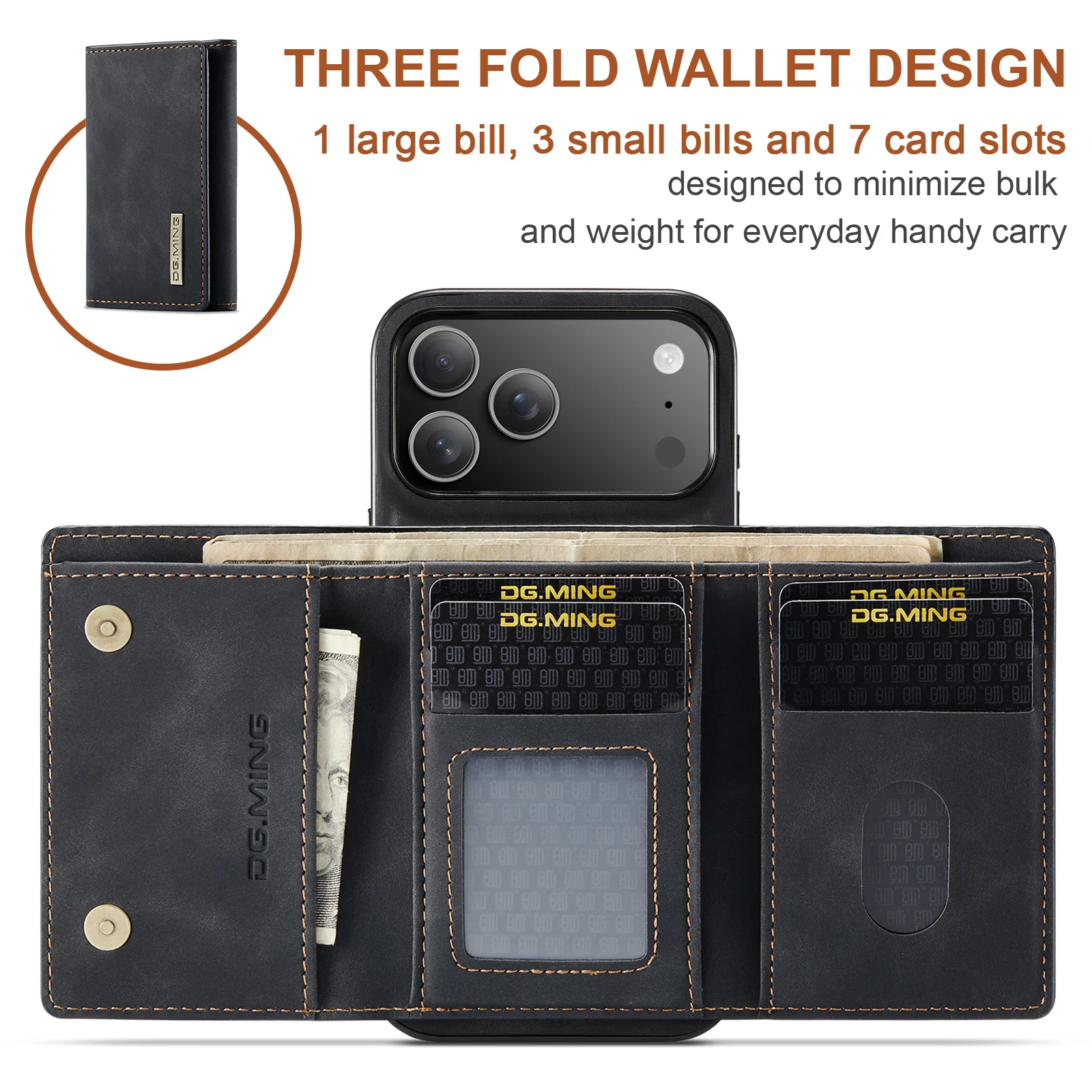 For New IPhone 17 Pro Max Air  - Leather Wallet Card Holder Phone Cover 评论和价格