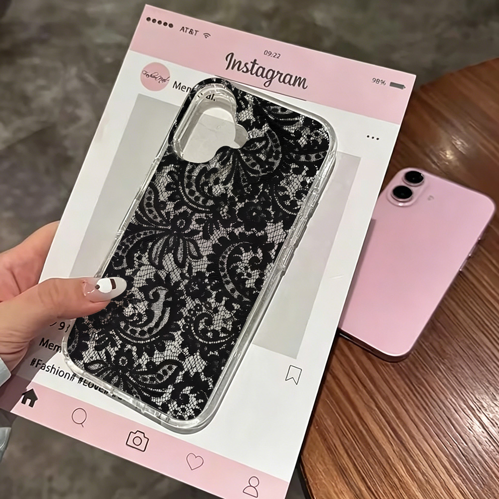 Lace Flowers INS Clear Phone C - Clear Shockproof Bumper Case 评论和价格